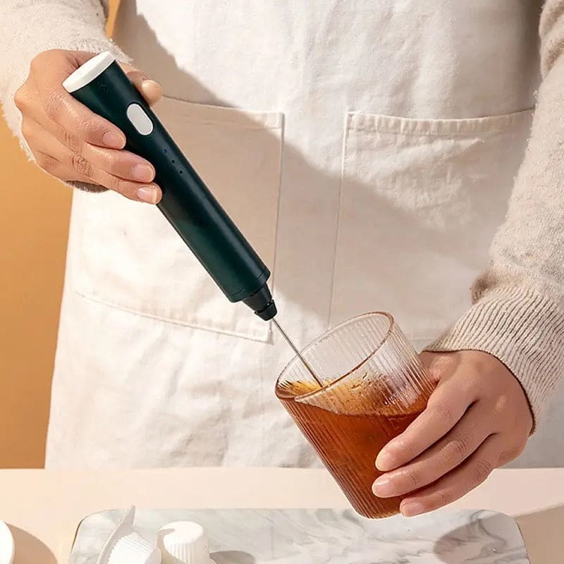 Handheld Frother Egg Beater, USB Rechargeable Coffee Blender,